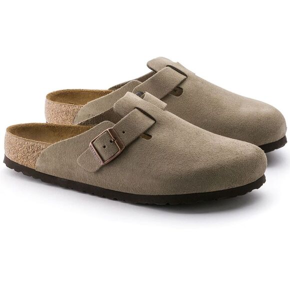 Birkenstocks Suede Slip-On Clogs with Buckle - Picture 4 of 9